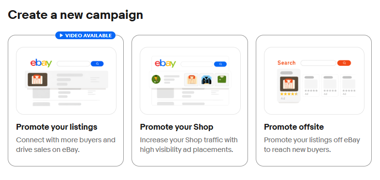 ebay create a campaign